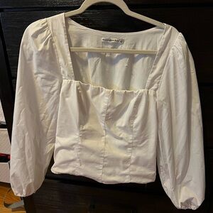 Abercrombie Puff Sleeve Corset Top